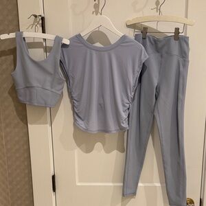 Zella active bundle Kids' Rib Pocket Leggings, sleeveless top & tank size 8-10